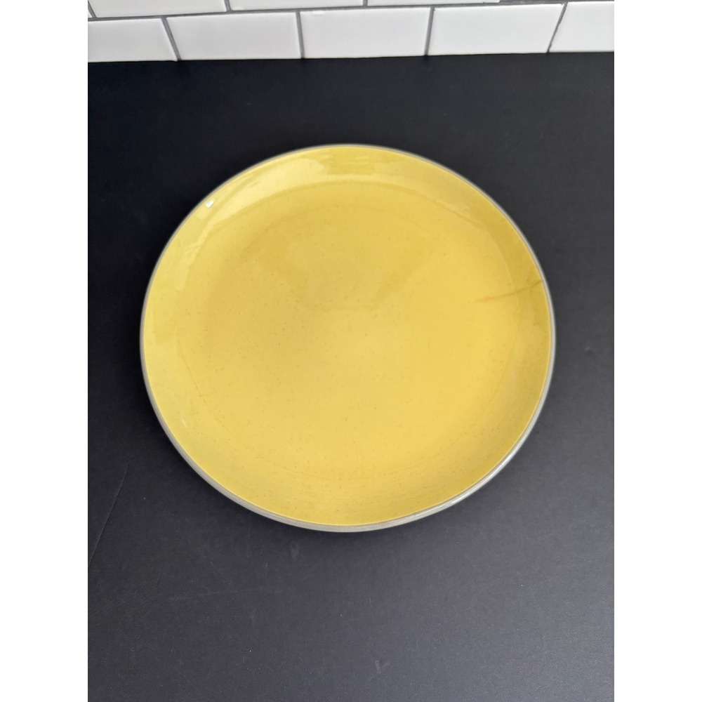 Homer Laughlin Vintage Stone China Yellow Dinner Plates Set of 2 USA 10 Inch - Picture 2 of 9